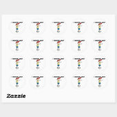Ik Adem Golf Ronde Sticker (Vel)