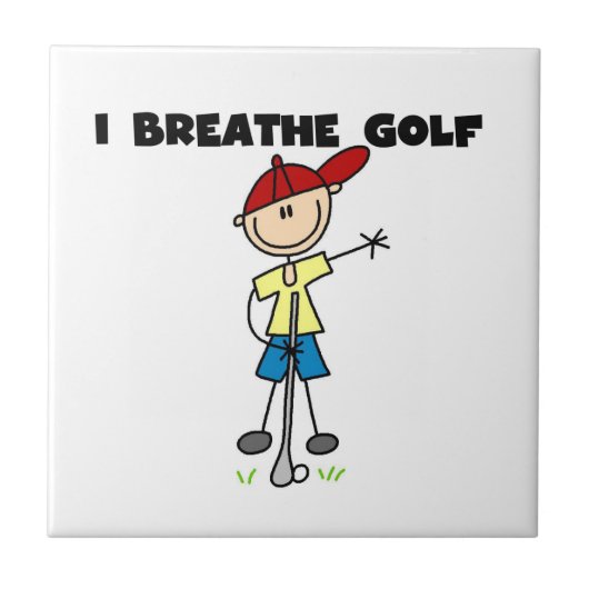 Ik Adem Golf Tegeltje (Voorkant)