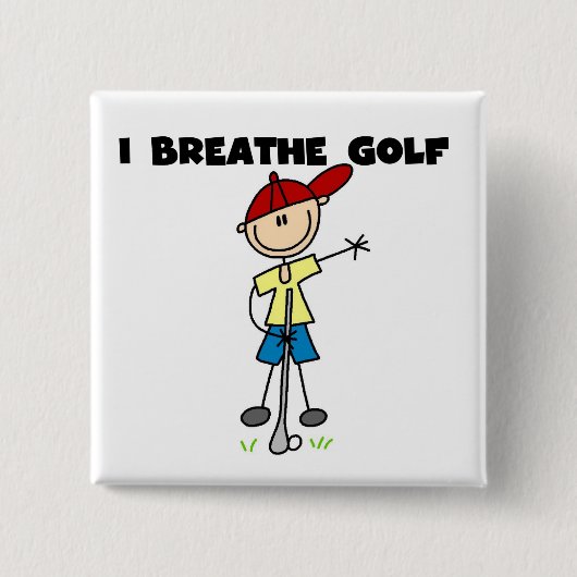 Ik Adem Golf Vierkante Button 5,1 Cm (Voorkant)