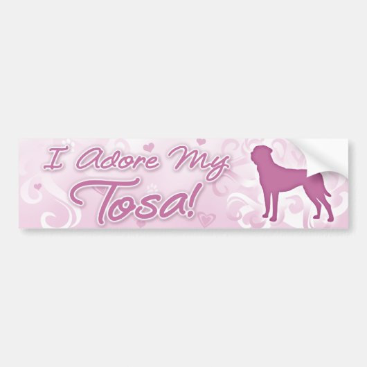 Ik Adore my Tosa Bumpersticker (Voorkant)