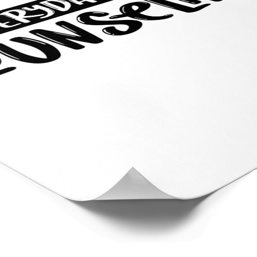 Ik adviseer Mental Health Counselor Waardering Poster (Hoek)