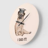 Ik Afstuderen Dog Illustratie Grote Klok (Hoek)