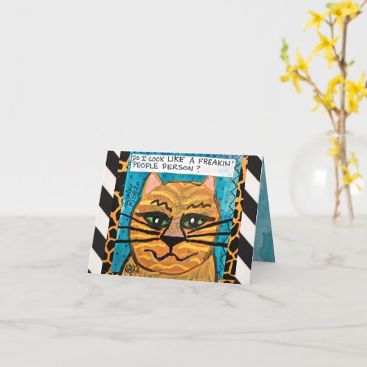 IK ALS NOTECARD- EEN PERSOON VAN MENSEN FREAKIN KAART (Gele Bloem)