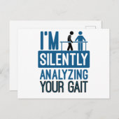 Ik analyseer stilletjes je Gait fysieke therapie Briefkaart (Voorkant / Achterkant)