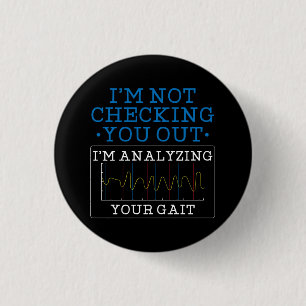 Ik analyseer uw gang Fysiotherapeut Ronde Button 3,2 Cm