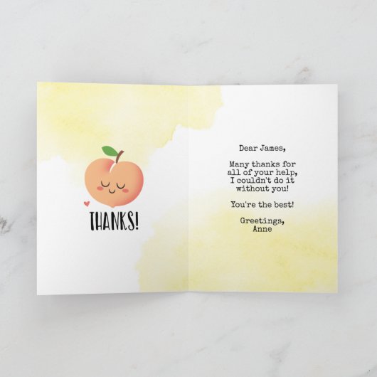 Ik apPEACHiate je grappig bedankt je kapper Kaart (Binnen)