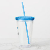 Ik ( Arubaanse Vlag Hart Liefde) Uw Tekst Acryl Drinkbeker (Links)
