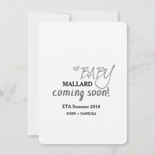 Ik at de Aankondiging van de Zwangerschap van de (Achterkant)