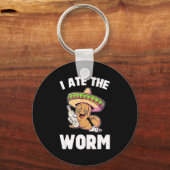 Ik at de worm grappig drinken cinco de mayo grappi sleutelhanger (Voorkant)