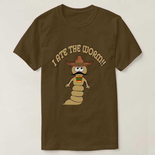 Ik at de worm t-shirt (Design voorkant)