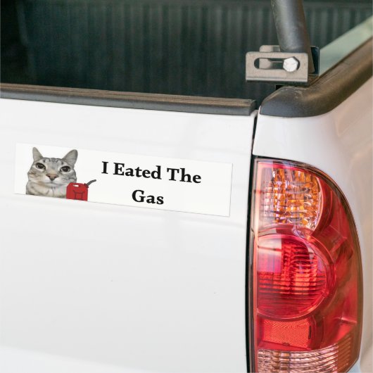 Ik at het gas | Funny Cat Meme Sticker (Op Truck)
