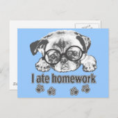 Ik at huiswerk briefkaart (Voorkant / Achterkant)