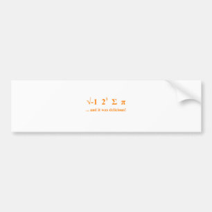 Ik at pi bumpersticker