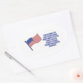 Ik at popcorn en lachte ovale sticker (Envelop)