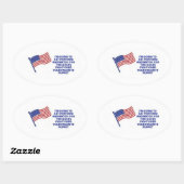 Ik at popcorn en lachte ovale sticker (Vel)