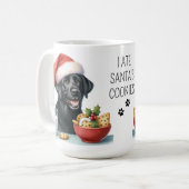 Ik at Santa's Cookies Labrador Puppy Dog Christmas Koffiemok (Voorkant links)