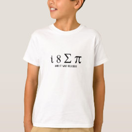 Ik At Sommige Taart Geeky Wiskunde Humor Kinderen T-shirt