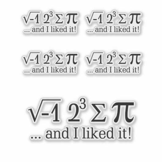 Ik at wat taart en ik vond het leuk sticker (Voorkant)