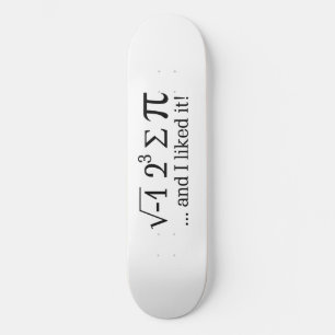 Ik at wat taart en ik vond het leuk Typografie Skateboard