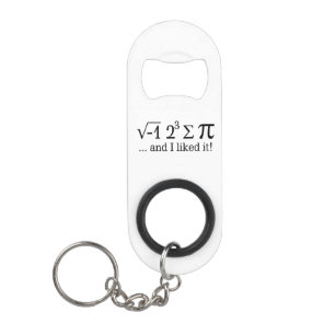 Ik at wat taart en ik vond het leuk Typografie Sleutelhanger Flessenopener