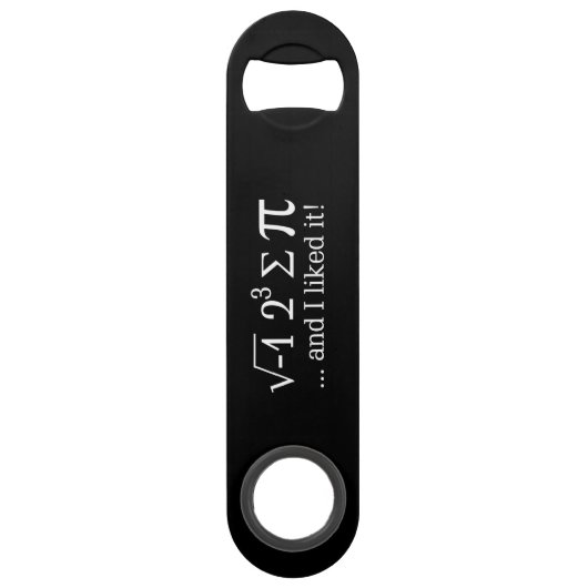 Ik at wat taart en vond het leuk op Black Speed Flessenopener (Voorkant)