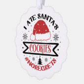 Ik Ate Santa's koekjes Ornament Kaart (Links)