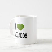 Ik ❤️ AVOCADOS met een groen hart.. IK HOOP VAN AV Koffiemok (Voorkant links)
