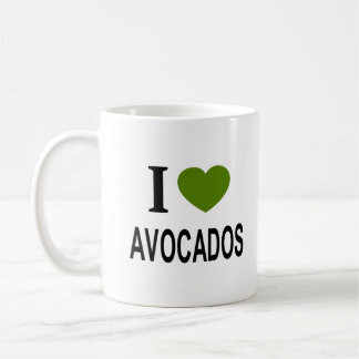 Ik ❤️ AVOCADOS met een groen hart.. IK HOOP VAN AV Koffiemok
