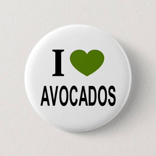 Ik ❤️ AVOCADO'S met groen hart Ronde Button 5,7 Cm (Voorkant)