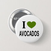 Ik ❤️ AVOCADO'S met groen hart Ronde Button 5,7 Cm (Voorkant /achterkant)