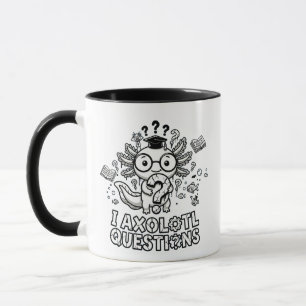 Ik Axolotl Vragen cadeau Grappige Existentiële Kof Mok