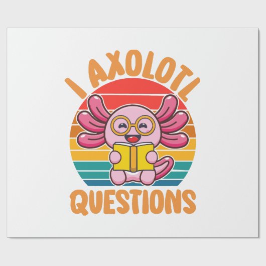 Ik Axolotl Vragen Cadeaupapier (Vlak)
