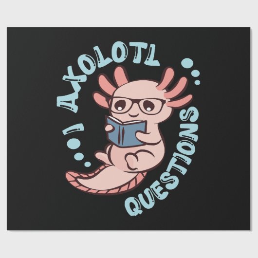 Ik Axolotl Vragen Cadeaupapier (Vlak)