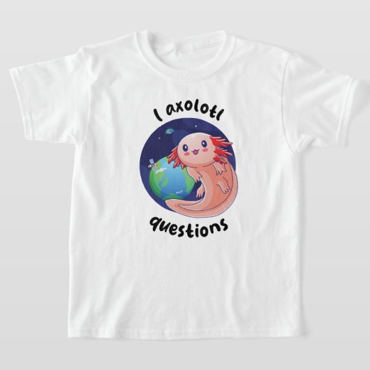 Ik axolotl vragen - crème (op lichte kleuren) t-shirt (Laagn)