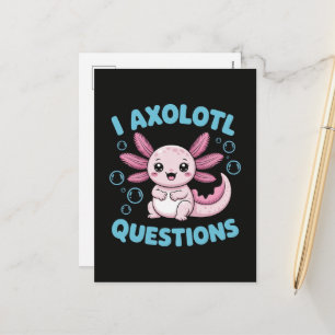 Ik Axolotl Vragen Feestdagenkaart