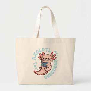 Ik Axolotl Vragen Grote Tote Bag