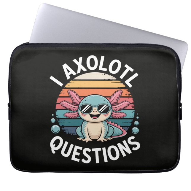Ik Axolotl Vragen Laptop Sleeve (Voorkant)
