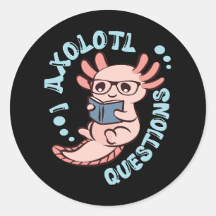 Ik Axolotl Vragen Ronde Sticker