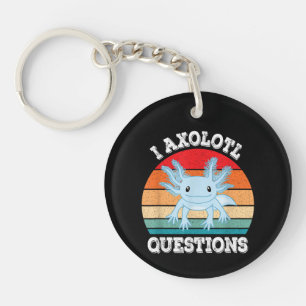 Ik Axolotl Vragen Schattig Retro Grappig Axolotl Sleutelhanger