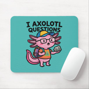 Ik Axolotl Vragen scholier houdt rots nieuwsgierig Muismat