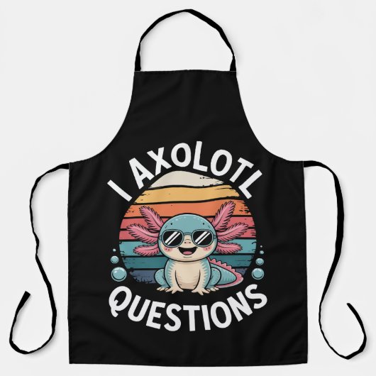 Ik Axolotl Vragen Schort (Voorkant)