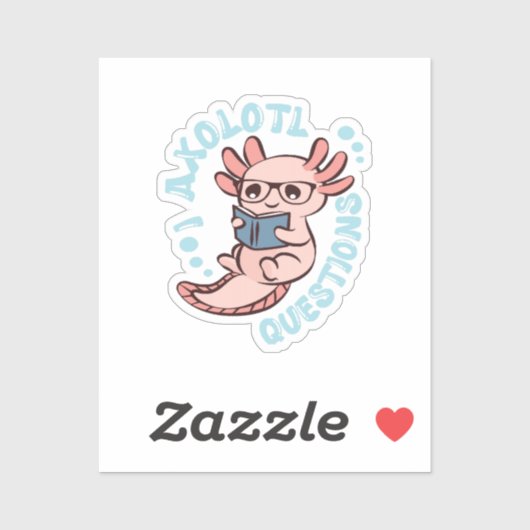 Ik Axolotl Vragen Sticker (Vel)