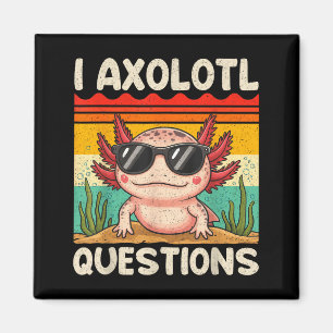 Ik Axolotl Vragen T-shirt Grappige Axolotl Jongens Magneet