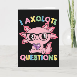 Ik Axolotl Vragen T-shirt Kinderen Axolotl Kerstmi Kaart