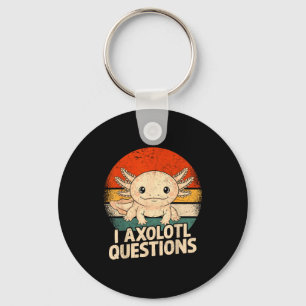 Ik axolotl vragen T-shirt volwassenen jeugd kinder Sleutelhanger