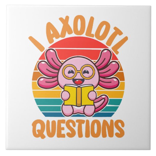 Ik Axolotl Vragen Tegeltje (Voorkant)
