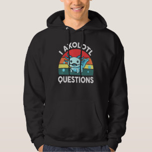 Ik Axolotl Vragen  Volwassenen Jeugd Kinderen Retr Hoodie