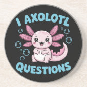 ik axolotl vragen zandsteen onderzetter (Voorkant)