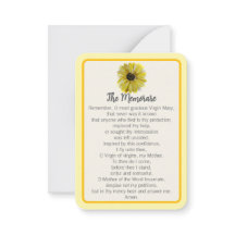 “Ik bad vandaag voor je” Memorare Notecard