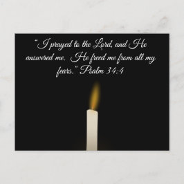 Ik bad voor de Heer en hij antwoordde me Psalm 34 Briefkaart